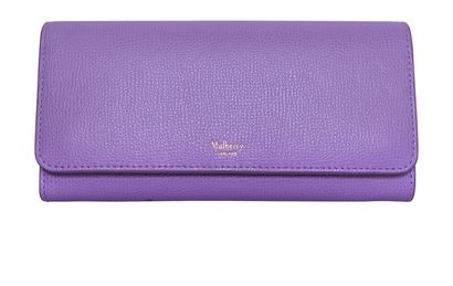 Mulberry Continental Wallet, &pound;120, Handbags, Purple, Leather, Front view